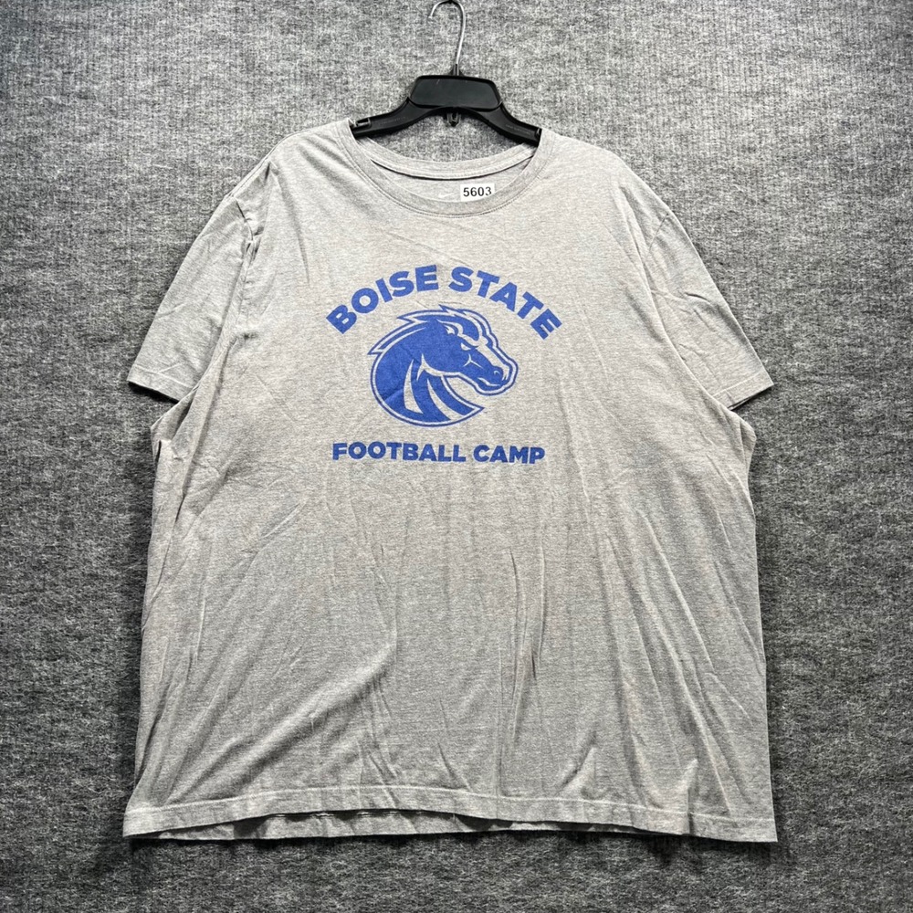 Nike Boise State Football Camp T-Shirt Mens 3XL Gray Powerade Idaho Graphic Tee